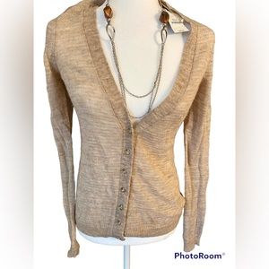 NWT - Express - Shimmering lightweight sand-colored cardigan / fall sweater